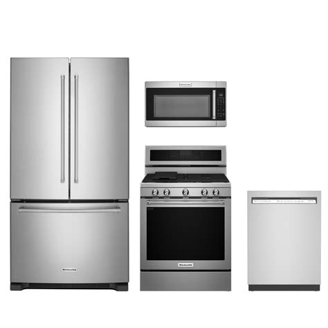 Kitchenaid 4pc Appliance Package 20 Cu Ft Counter Depth French Door