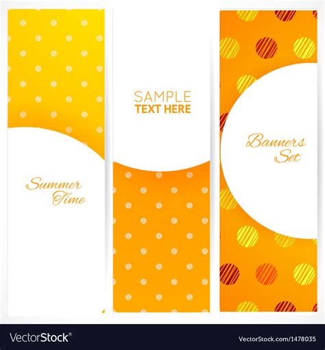 Banners Set With Polka Dots Texture Royalty Free Vector