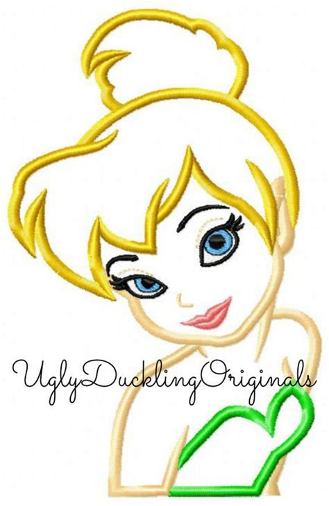 Tinkerbell Applique Design Fairy Machine Embroidery Digital