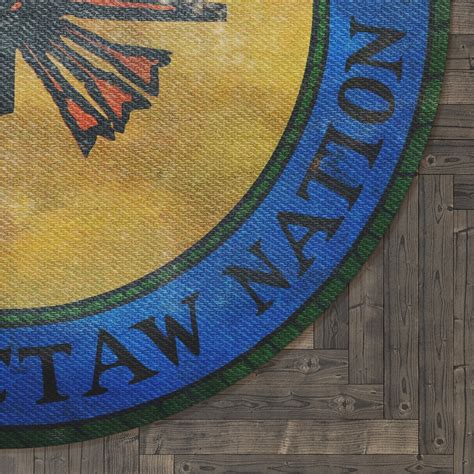 Round Choctaw Nation Seal Rug Etsy