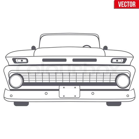 Muscle Car Vector Symbol For Delivery Company Monochrome