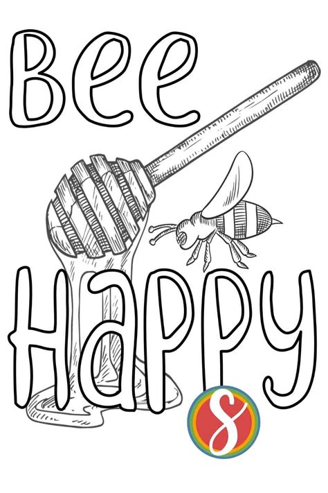 25 Free Bee Coloring Pages — Stevie Doodles