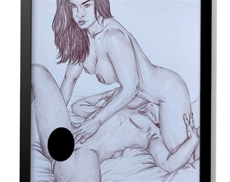 Erotic Art Romantic Sex Scene Original Colored Pencil Drawing Erotic