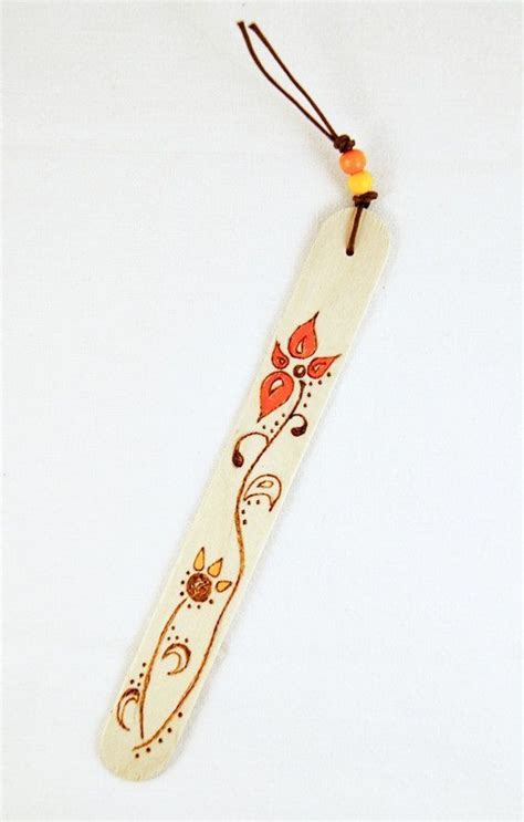 Pin By Cat Palmer On Bookmarks Craft Stick Crafts Wood Burning