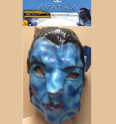 NEW FULL HEAD FACE AVATAR MASK WITH EARS MOVIE FILM JAKE SULLY LATEX
