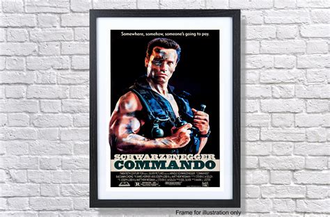 Commando 1985 Movie Poster A5 A4 A3 A2 A1 Etsy Uk