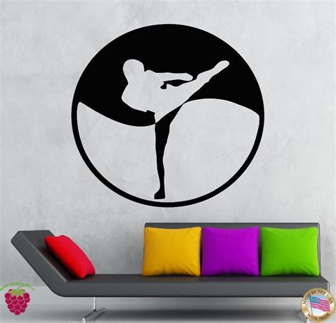 Wall Stickers Vinyl Decal Karate Combat Sports Oriental Martial Arts In Wall Stickers From Home