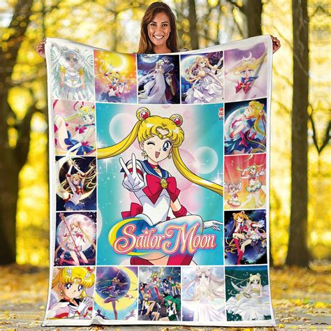 Sailor Moon Fleece Blanket Sailor Moon Anime Manga Blanket Etsy