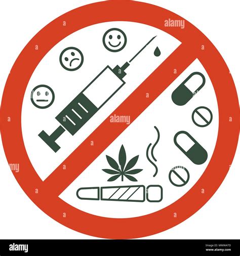 No drugs allowed. Drugs, marijuana leaf with forbidden sign - no drug. Drugs icon in prohibition 