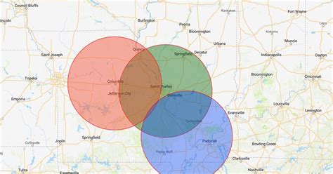 100 Air Mile Radius For Mo Locations Scribble Maps
