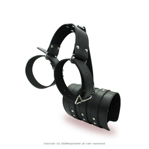 Leather Bondage Handcuffs Bdsm Arm Binder Restraint Arms Behind Back Straitjacket Sex Toys For