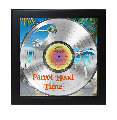 Jimmy Buffett Laser Cut Platinum Lp Record With Poster Art Shadowbox C3 Gold Record Outlet