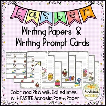 There is a selection of three different writing activities that focus on the these lovely easter writing activities for eyfs are perfect for encouraging early sentence writing. Easter Writing Paper, Acrostic Poem Paper, and Prompt ...