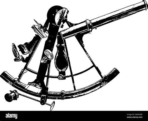 antique sextant sketch illustration stock vector image and art alamy