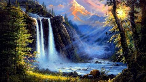 Wallpaper Scenery Waterfall Images