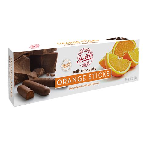 Orange Jelly Sticks Mk Choc 105oz Nassau Candy