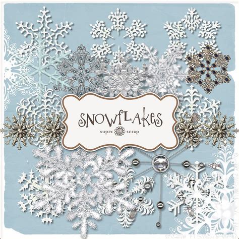 Freebies Snowflakes Elements Kit Free Digital Scrapbooking Scrapbook