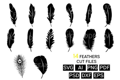 Feather Svg files | Feather Clipart (184384) | Cut Files | Design Bundles