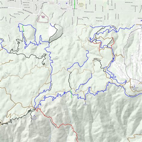 Big Bear Lake Trail Steepness Map Map By Orbital View Inc Avenza Maps