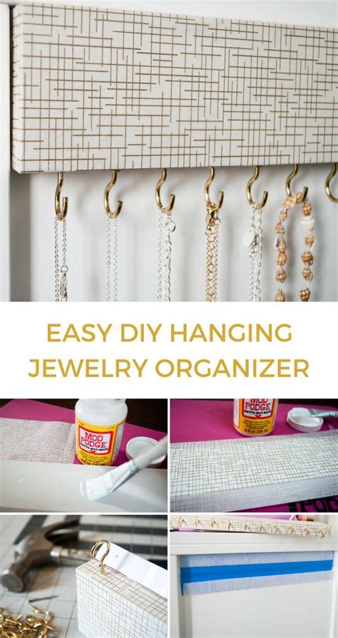 Easy Diy Jewelry Holder To Organize Necklaces Tangle Free Diy Jewelry