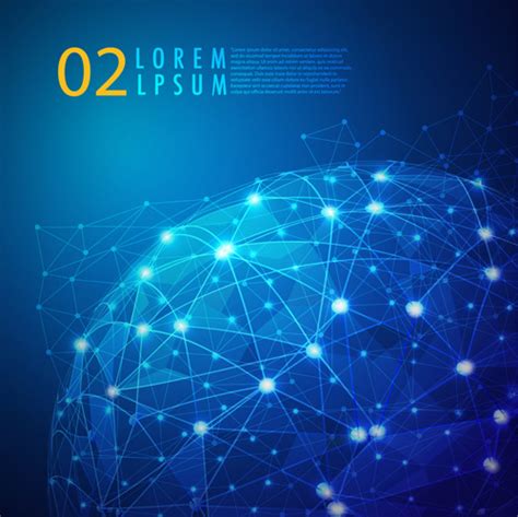 Blue Style Global Network Business Background Free Vector In Adobe