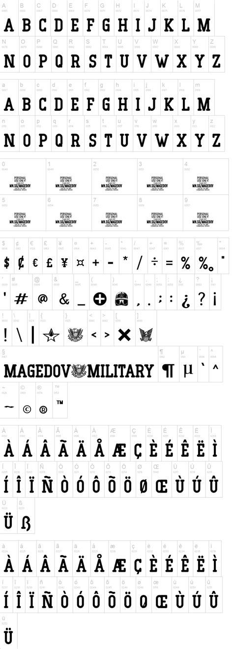 Magedov Military Font