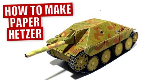 How To Make Hetzer Paper Tank Destroyer Diy Jagdpanzer 38 T Hetzer