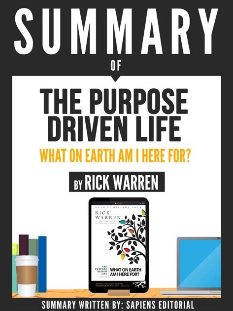„summary Of The Purpose Driven Life What On Earth Am I Here For By