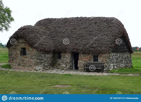 Leanach Cottage At Culloden Battlefield Scotland Stock Image Image