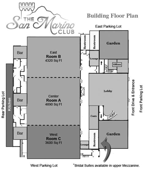 Services And Menus The San Marino Club Floor Plans San Marino Bar Room