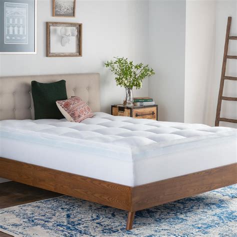 What we really needed was a mattress pad to protect our mattress that didn't make us hot. Brookside 4 in. Queen Pillow Top and Gel Memory Foam ...