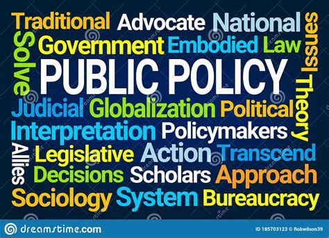 Public Policy Word Cloud stock illustration. Illustration of system ...