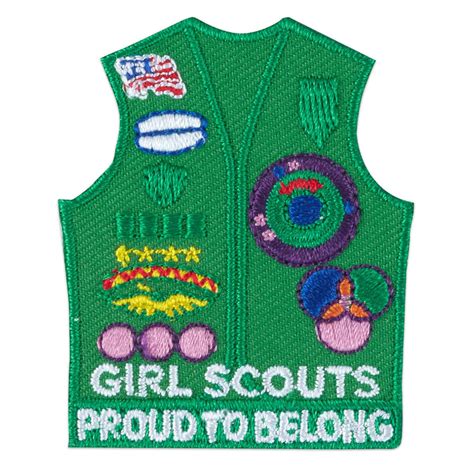 Junior Vest With Insignia Iron On Patch Girl Scout Shop
