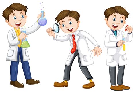 A Set Of Scientist On White Background 418626 Vector Art At Vecteezy