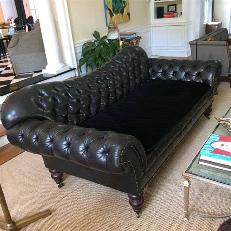 Tyvon 80 leather power motion sofa. Ultra Sumptuous Ralph Lauren Tufted Black Leather Sofa For ...