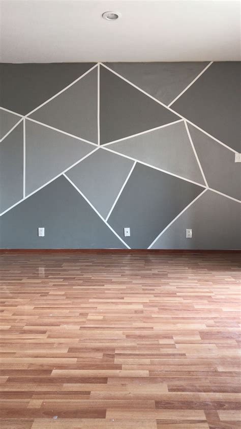 Diy Bedroom Wall Designs Bedroom Wall Paint Grey Geometric Wall Paint