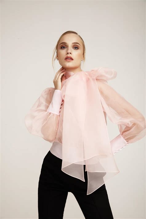 Flawless Pink Bow Blouse Litacouture