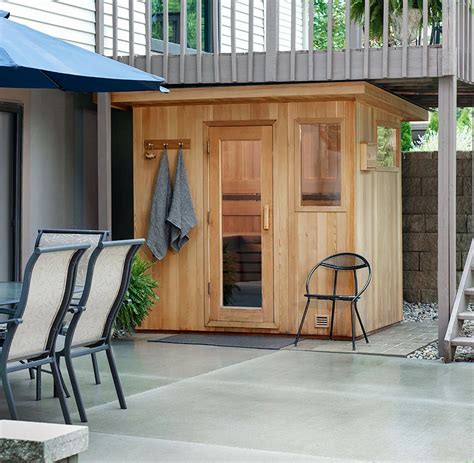 Traditional Outdoor Saunas Euro Patio Finnleo Pure Sauna Backyard