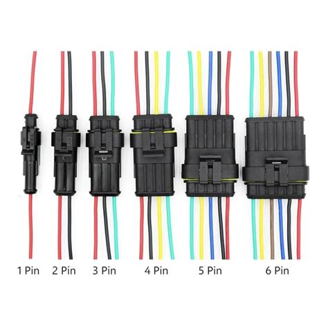1 6 Pinway Waterproof Malefemale Connectors Attached Wire Cable