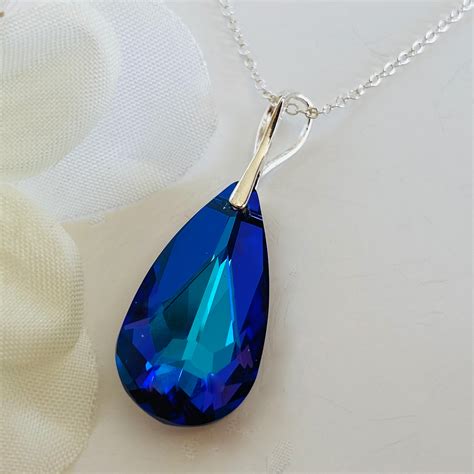 Heliotrope Pear Drop Made With Swarovski® Crystals | Crystal Elegance