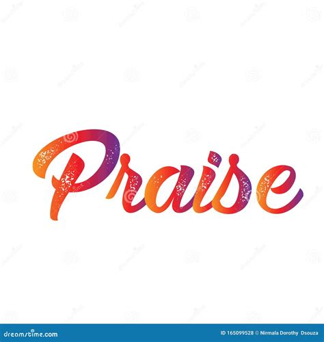 Praise Typography For Print Or Use As Poster Stock Vector