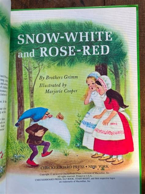 Snow White And Rose Red By Brothers Grimm Illustrated By Etsy