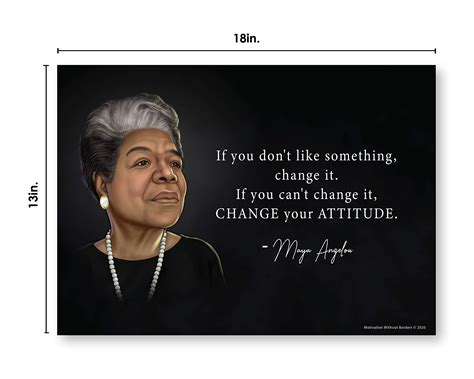 Buy Mwb Black History Inspirational Wall Poster Poet Maya Angelou Quotes Wall Art Decor For