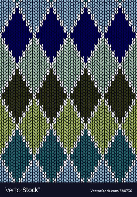 Style Seamless Color Knitted Pattern Royalty Free Vector