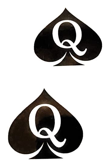 45 X Queen Of Spades Qos Brand Temporary Tattoos Hotwife