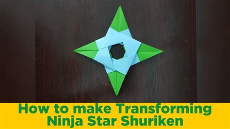 How To Make A Paper Transforming Ninja Star Origami Youtube