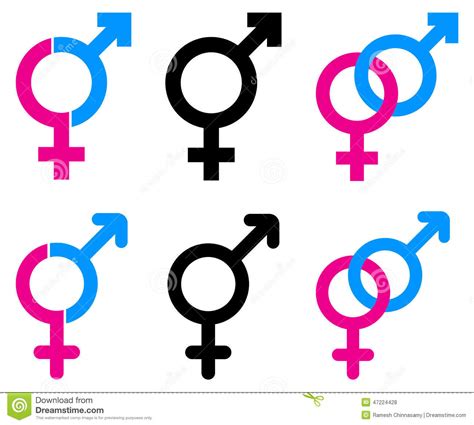 Male And Female Sex Symbols Stock Vector Illustration Of Gender