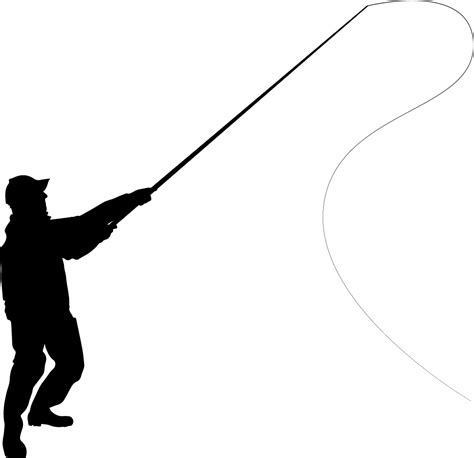 Silhouette Clipart Fishing Pole Silhouette Fishing Pole Transparent
