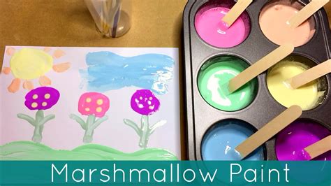 Marshmallow Paint Art Center Activity For Preschool And