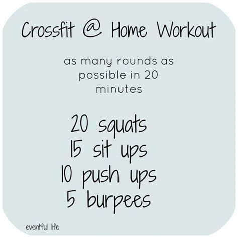 Crossfit And Home Workout As Many Rounds As Possible In 20 Minutes 10